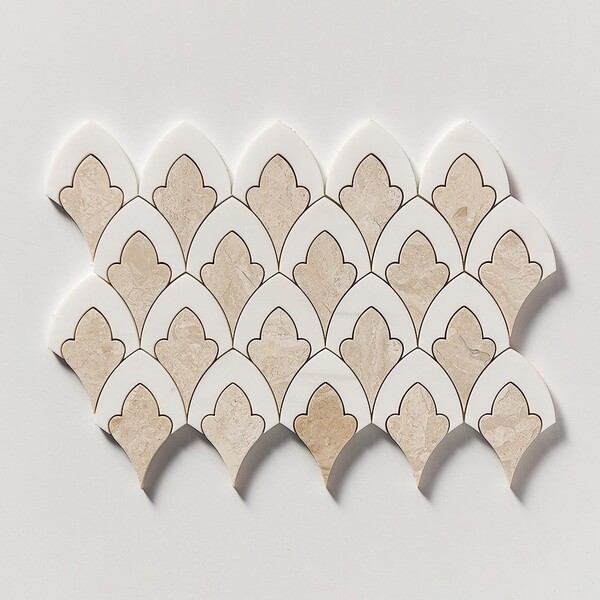 Sophia Diana Royal, Dolomite Multi Finish Marble Waterjet Decos 8 3/4×13 1/2 Image