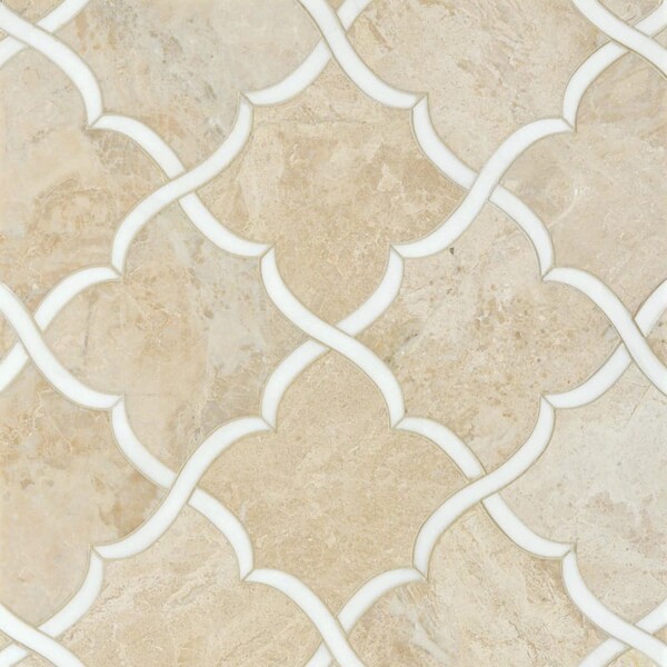 Gaia Diana Royal, Dolomite Honed Marble Waterjet Decos 11 3/8×11 3/8 Image
