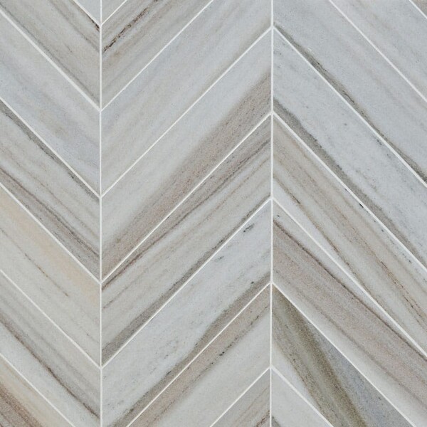 Bosphorus Skyline Vein Cut Multi Finish Marble Waterjet Decos 13 7/16x 13 7/16 Image