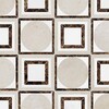 Cicero Crema Bella, Emperador Dark, Aspen White Polished Marble Waterjet Decos 12×12 Image