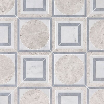 Silver Shadow, Glacier, Allure Light Multi Finish Cicero Marble Mosaic 12×12