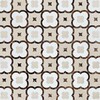 Damascus Crema Bella, Emperador Dark, Aspen White Polished Marble Waterjet Decos 11×11 Bild