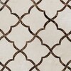 Gaia Crema Marfil, Emperador Dark Polished Marble Waterjet Decos 11 3/8×11 3/8 Image