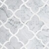 Gaia White Carrara, Thassos White Multi Finish Marble Waterjet Decos 11 3/8×11 3/8 Image