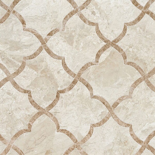 Gaia Diana Royal, Paradise gepolijst marmer Waterjet Decos 11 3/8×11 3/8 afbeelding
