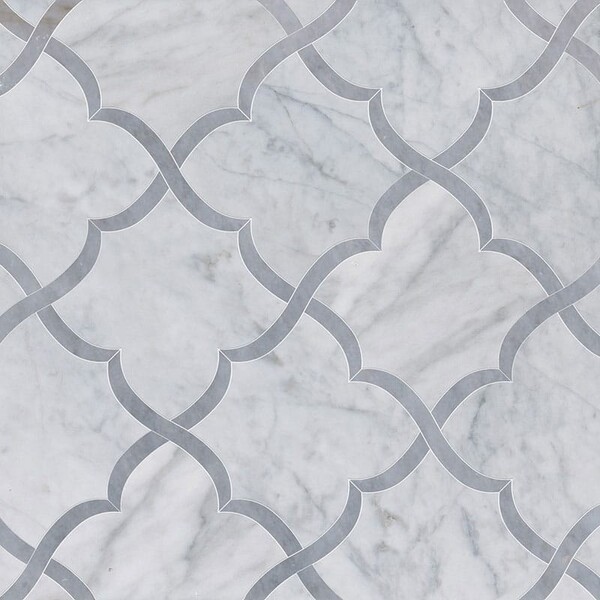Gaia Avenza, Allure Light Multi Finish Marble Waterjet Decos 11 3/8×11 3/8 Image