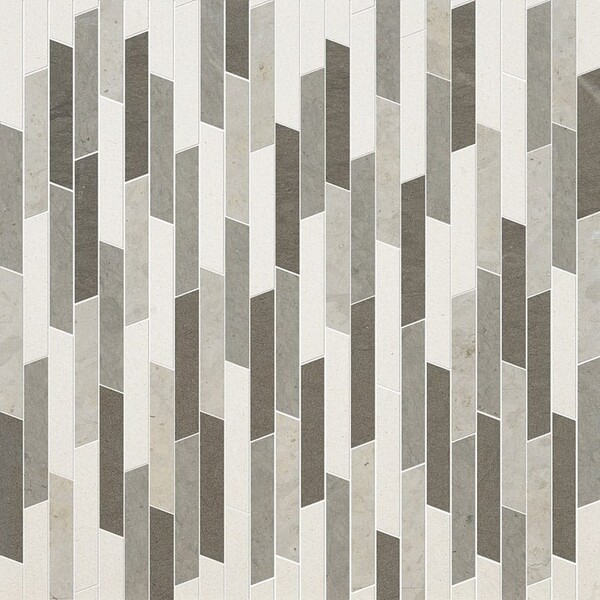 Rhodes Britannia Light, Britannia, Bosphorus, C Multi Finish Limestone Waterjet Decos 8 13/16×14 5/16 Image