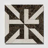 Rubicon Crema Marfil&emperador Dark Polished Marble Waterjet Decos 17×17 Image