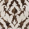 Rumi Crema Bella, Emperador Dark Polished Marble Waterjet Decos 13 9/16×18 Image