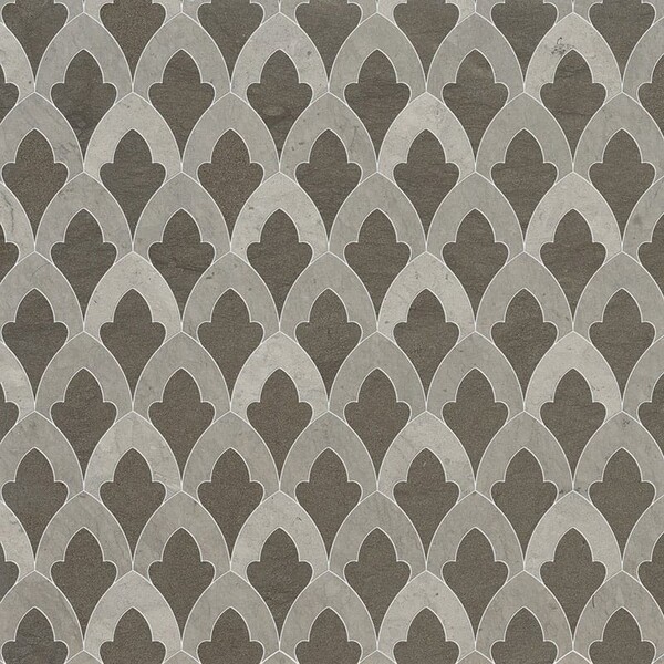 Sophia Britannia, Bosphorus Honed Limestone Waterjet Decos 8 3/4×13 1/2 Image