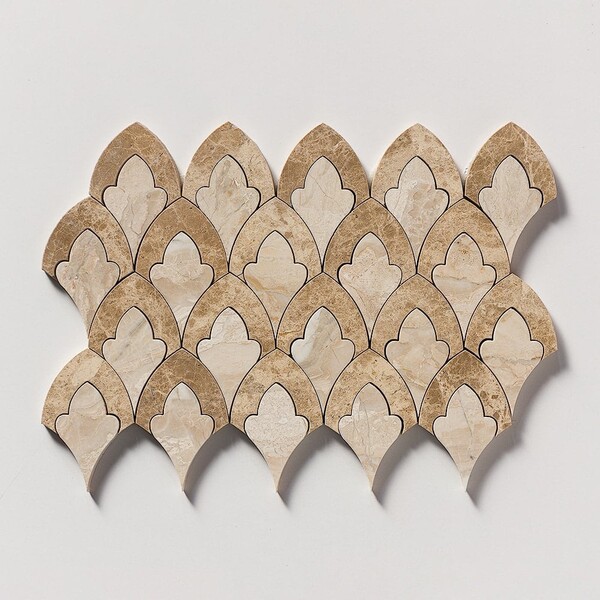 Sophia Diana Royal, Paradise Multi Finish Marble Waterjet Decos 8 3/4×13 1/2 Image