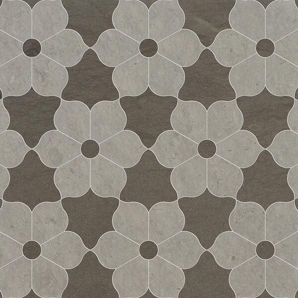 Theodora Britannia, Bosphorus Honed Limestone Waterjet Decos 12 1/8×14 Image
