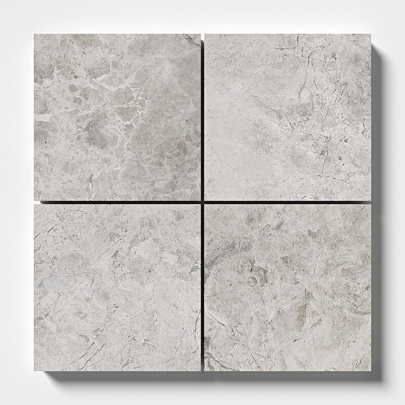 Silver Clouds Polished  Marble Tile 4×4
