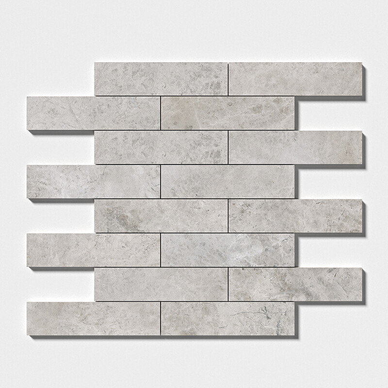 Silver Shadow Honed Subway Marble Tile 3×12