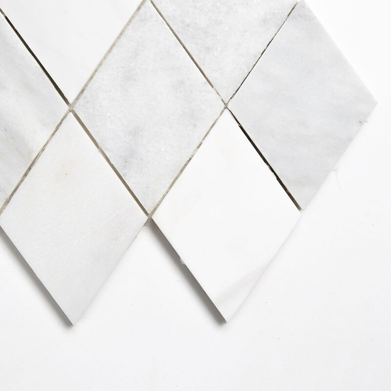 Afyon White, Avenza Light, Dolomite, Gla Multi Finish Almas Marble Mosaic 9 5/16×10 1/2