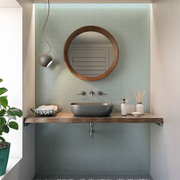 Jules Glossy Hexagon 5 Ceramic Tile 5 (DC00260)