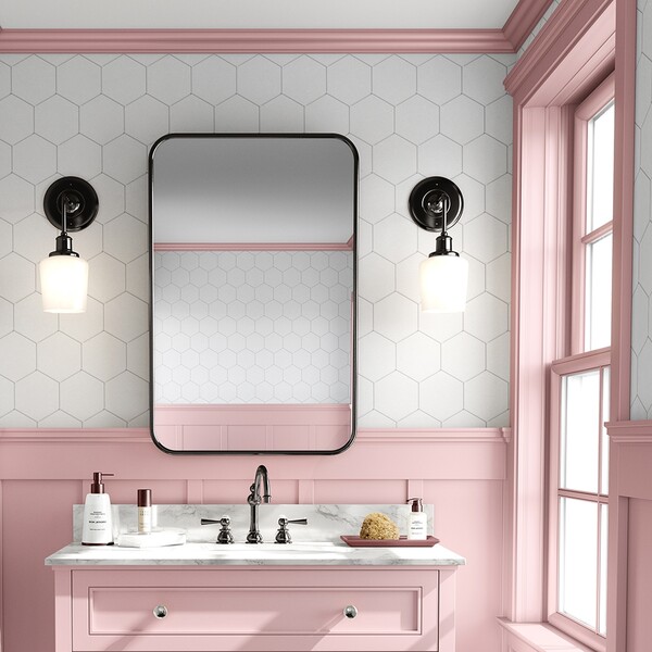 Satin Cotton Matte Hexagon 5 Ceramic Tile 5 (DC00261)