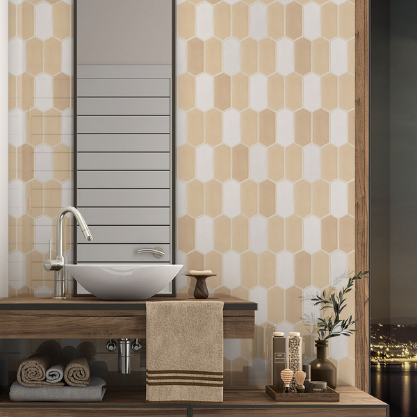 Satin Cotton Matte Picket Ceramic Tile 3×6 (DC00267)