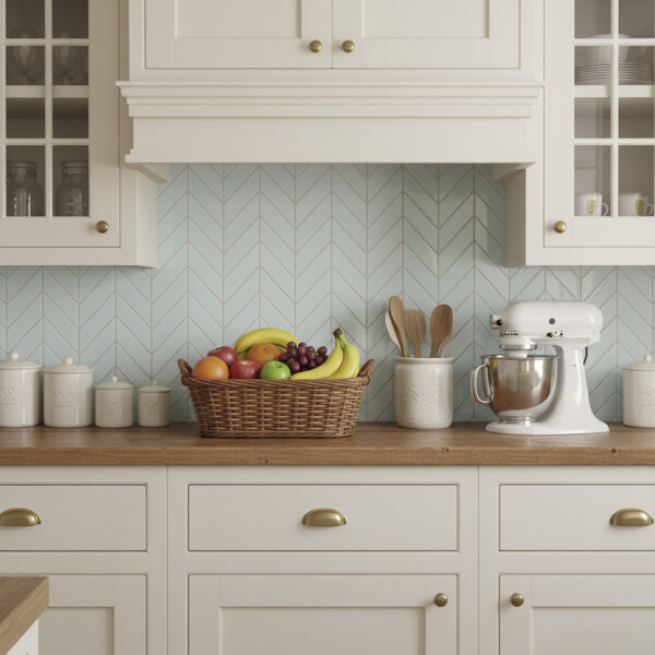 Jules Glossy Chevron Ceramic Tile 2×6 (DC00272)