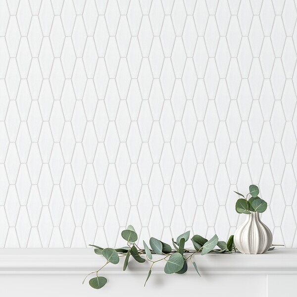 Satin Cotton Matte Longest Hexagon Ceramic Tile 3×7 7/8 (DC00278)