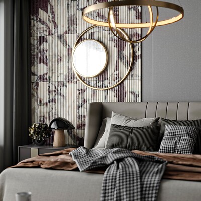 Calacatta Viola Honed Flute Trim Marble Tile 6×24 (ML00978)