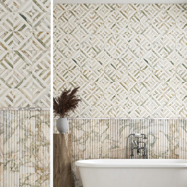 Calacatta Green Honed Flatiron Marble Moldings 1×12 (ML00993)