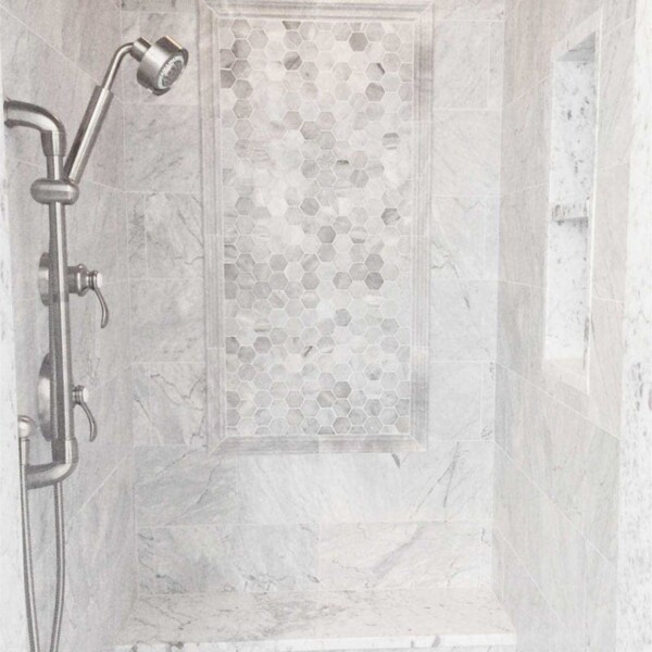 Avenza Honlanmış Altıgen 2 Mermer Mozaik 10 3/8×12 (MS00482) Avenza Honlanmış Andorra Mermer Kalıpları 2×12 (ML00416) Avenza Honlanmış Mermer Karo 18×18 (TL12794)