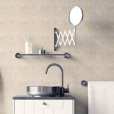 Casablanca Honed Hexagon Limestone Mosaic 10 3/8×12 (MS00954)