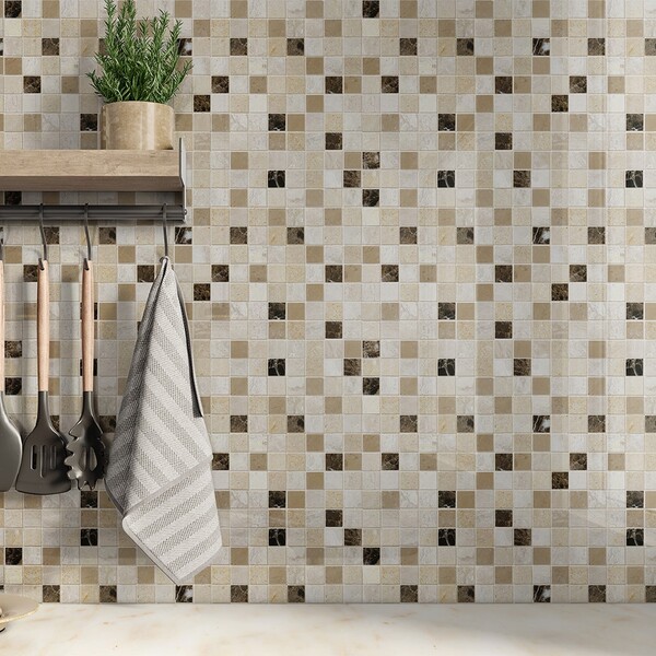 Venezia Honed 1×1 Marble Mosaic 12×12 (MS01025)