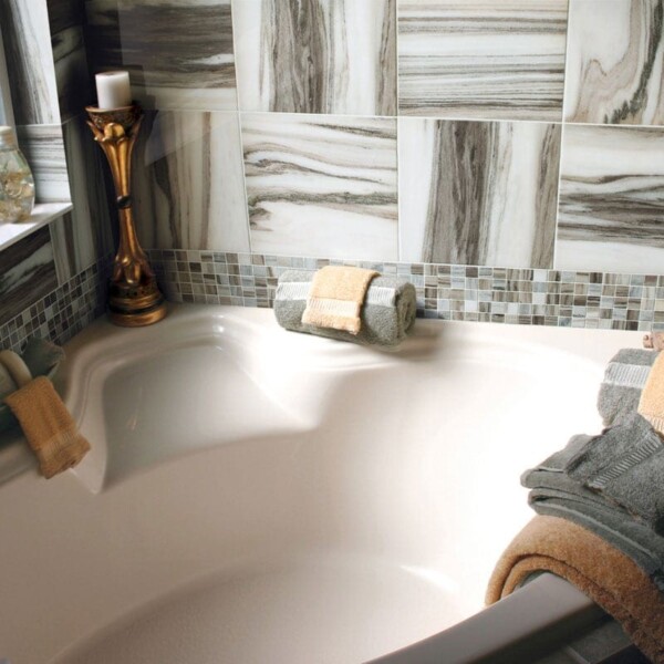 Verona Polished 1×1 Marble Mosaic 12×12 (MS01027) Skyline Polished  Marble Tile 12×12 (TL14301) Skyline Polished Subway Marble Tile 4×12 (TL14302)