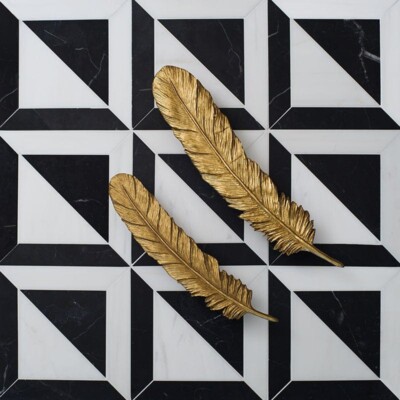 Black, Glacier Honed York Marble Mosaic 11 15/16×11 15/16 (MS01550)