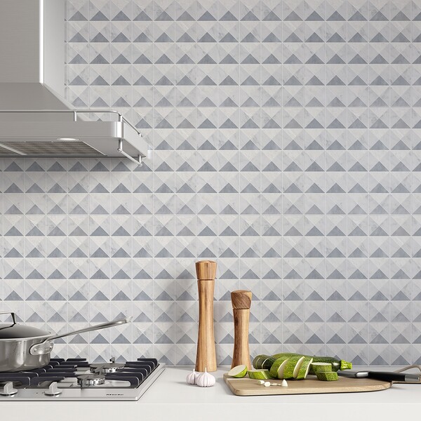 Iceberg, Avenza, Allure Multi Finish Devon Marble Mosaic 12 1/2×12 1/2 (MS01675)