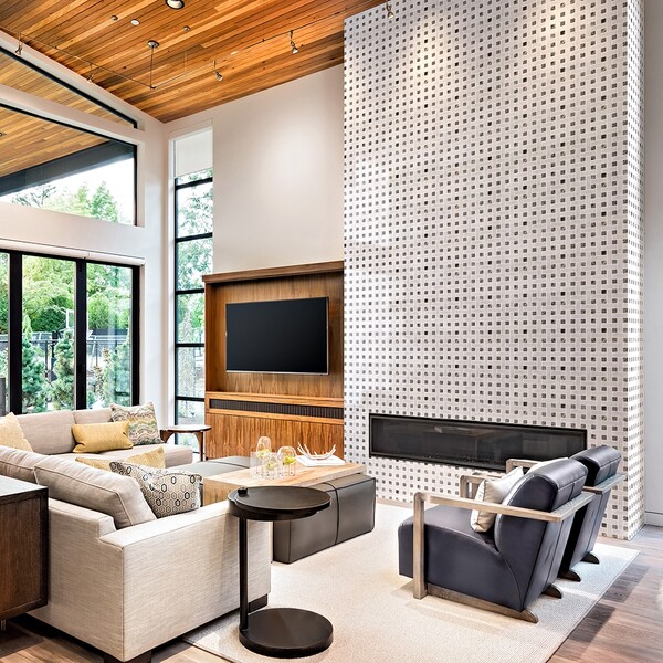 Avalon, Silver Drop Polished Basket Weave 1×3 Marble Mosaic 12 5/8×12 5/8 (MS01735)