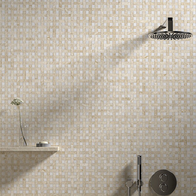 Diana Royal, Snow White Multi Finish Basket Weave 1×3 Marble Mosaic 12 5/8×12 5/8 (MS01749)