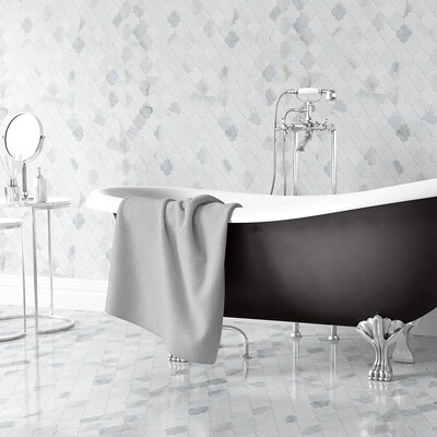 Calacatta Gold Royal Honed Arabesque Marble Mosaic 12×12 (MS01852)