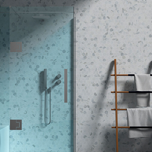 Calacatta Gold Royal Cilalı Altıgen Mermer Mozaik 10 3/8×12 (MS01856)