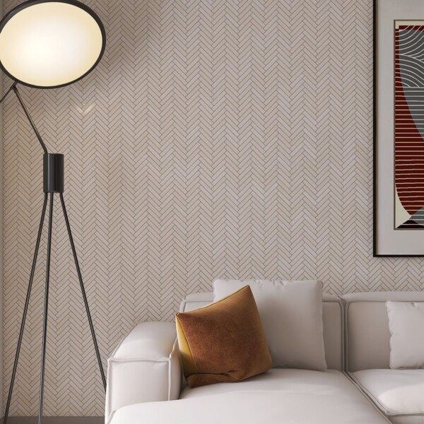 Delano Honed Herringbone 5/8×3 Marble Mosaic 10 7/16×12 13/16 (MS02347)