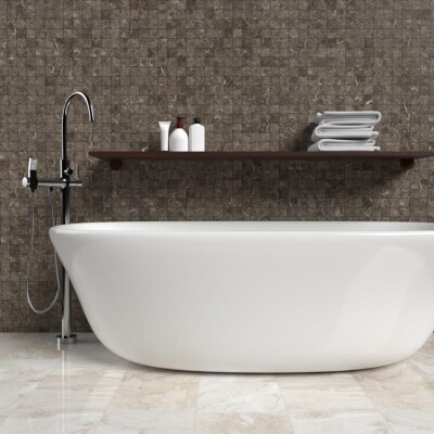 Silver Drop Honed 2×2 Marble Mosaic 12×12 (MS02350)