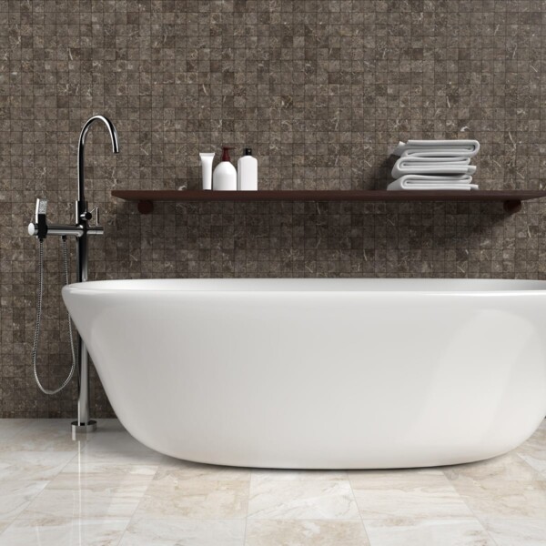 银滴磨光 2×2 大理石马赛克 12×12 (MS02350)