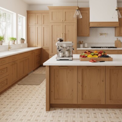 Papyrus Honed Diagonal Basket Weave Limestone Mosaic 13 3/16×13 3/16 (MS02611)