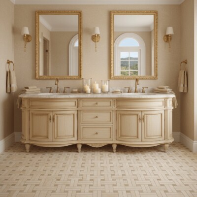 Papyrus Honed Diagonal Basket Weave Limestone Mosaic 13 3/16×13 3/16 (MS02611)