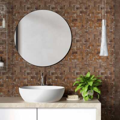 Douz Honed Diagonal Basket Weave Limestone Mosaic 13 3/16×13 3/16 (MS02617)