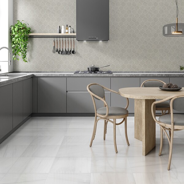 Snow White Honed Marble Tile 18×18 (TL15411)