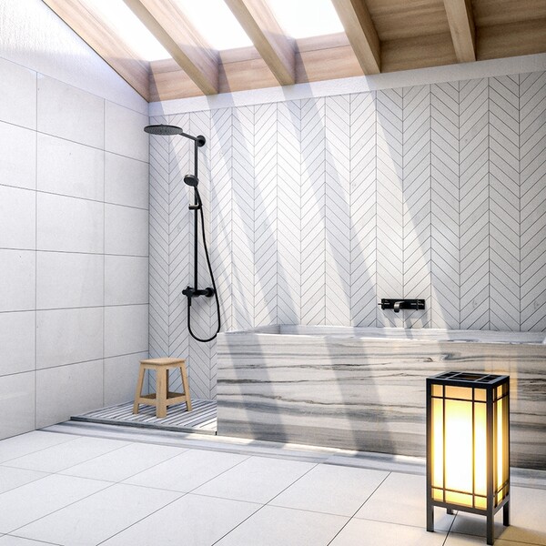 Aspen White Polished Marble Tile 12×24 (TL16765)