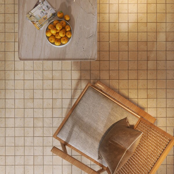Ivory Tumbled  Travertine Tile 4×4 (TL10367)