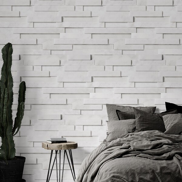 Glacier Honed Marble Wall Decos Elevations Pattern (TL16183)