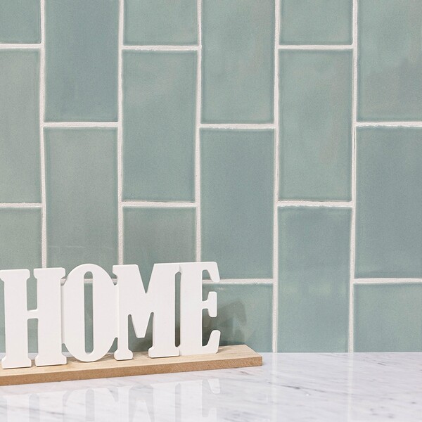 Witty Green Glossy Subway Ceramic Tile 3×6 (TL18325)