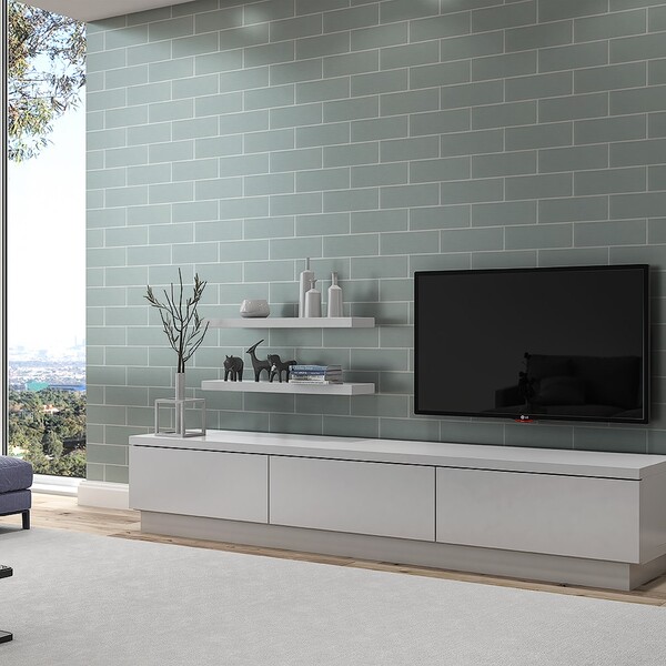 Witty Green Glossy Subway Ceramic Tile 4×12 (TL18341)