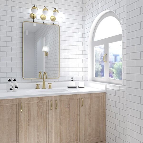 Piastrella in ceramica lucida Royal White Subway 3×6 (TL18350)