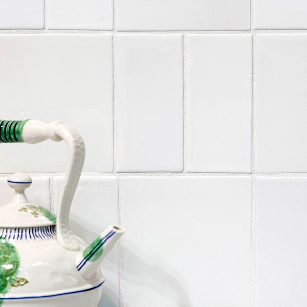 Piastrella in ceramica lucida Royal White Subway 3×6 (TL18350)